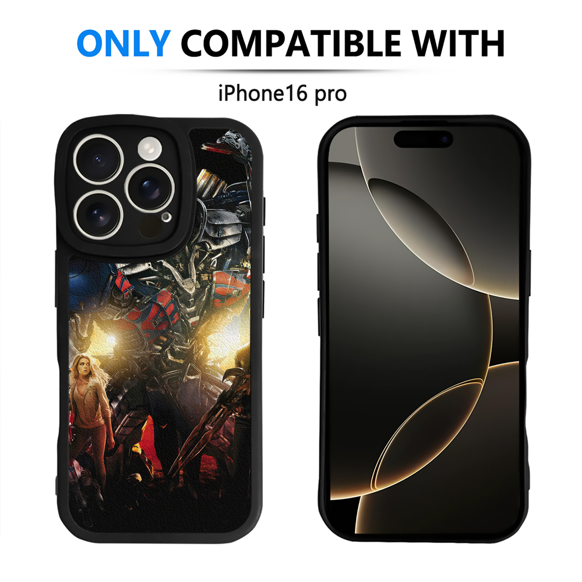 （画像用） Transformers トランスフォーマー 【iPhone 16シリーズ対応】シリコンスマホケース（レザー調） 材質：シリコン